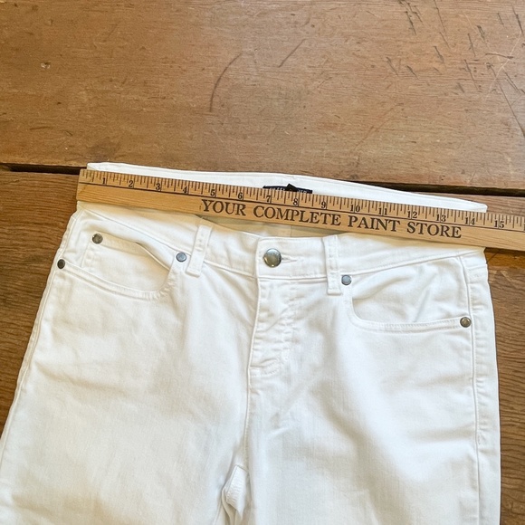 Eileen Fisher White Skinny Ankle Jeans - Picture 11 of 13